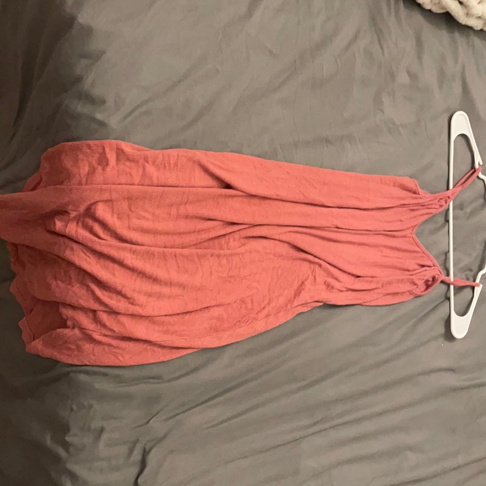 Pink spaghetti top dress